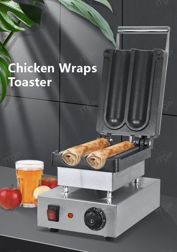 Shawarma Gyro Toaster Tortilla Wrap Sandwich Buritto Press Maker Machine Heater Warmer Roll Durum Doner Kebab Grill Griddle - ElectronAge