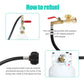 Propane Tank Refill Adapter Propane Bottle Connector With Glow In The Dark Gauge Brass Connector With Hose For Outdoor Stove BBQ