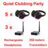 UHF RF Silent Disco Headphones Wireless DJ Headset - ElectronAge