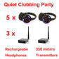 UHF RF Silent Disco Headphones Wireless DJ Headset - ElectronAge