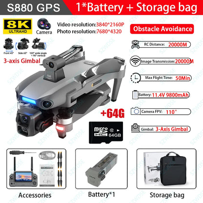 S880 Max Fishing GPS Drone 8K Dual Camera