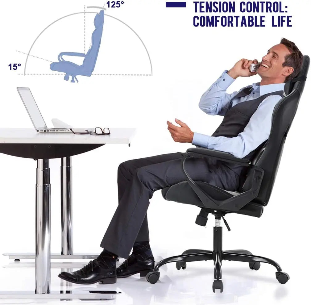 Ergonomic High-Back Gaming Chair with Lumbar Support - ElectronAge