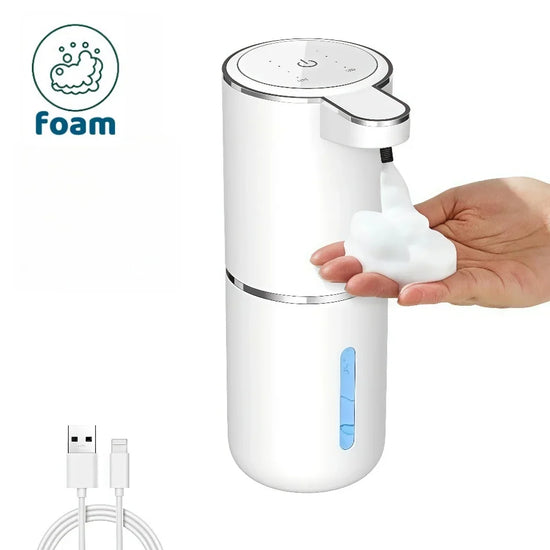 380ML Automatic Foam Soap P11 Dispenser Bathroom Smart Washing Hand Machine With USB Charging White ABS Material