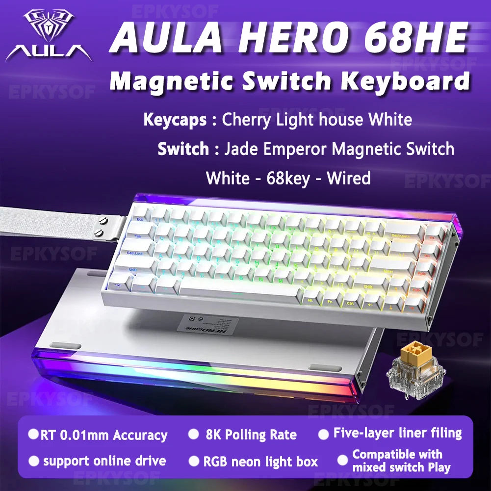 AULA HERO 68HE Magnetic Switch Keyboard - ElectronAge