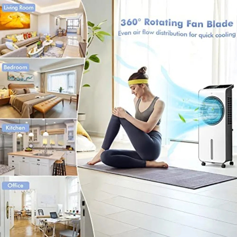 XMSJ Evaporative Air Cooler 3 In 1 Portable Air Conditioner - ElectronAge