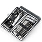 19-Piece Home Nail Clipper Set Large Dead Skin Pliers Diagonal Small Eyebrow Clipper with Leather Sleeve for Personal Grooming