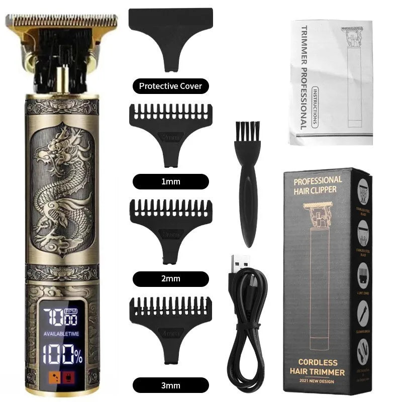 Beard Trimmer Hair Clippers Cordless Hair Cutting Barber Shaving Machine - ElectronAge