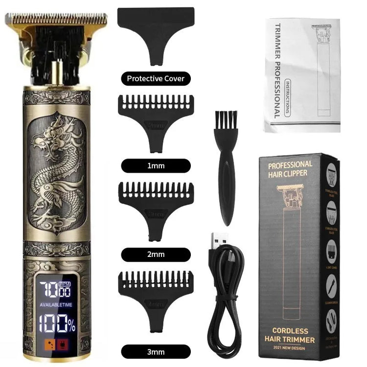 Beard Trimmer Hair Clippers Cordless Hair Cutting Barber Shaving Machine - ElectronAge