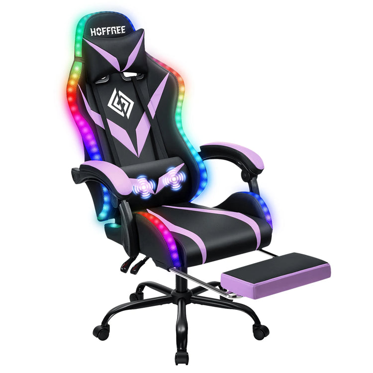 350LBS Gaming Chair with LED RGB Lights - ElectronAge