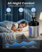 4L Cool Mist Humidifier, Dishwasher Safe & Easy Clean, for Bedroom Baby Nursery Living Room Office Plant, Black