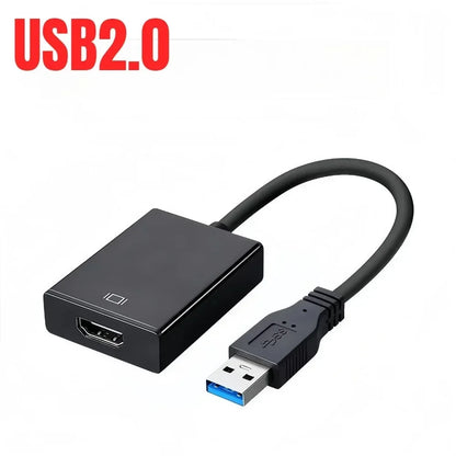 USB 30 to HDMI Adapter 1080P USB to HDMI Converter USB A to HDMI Cable 60Hz Audio Video Adapter for PC HDTV Laptop Projector