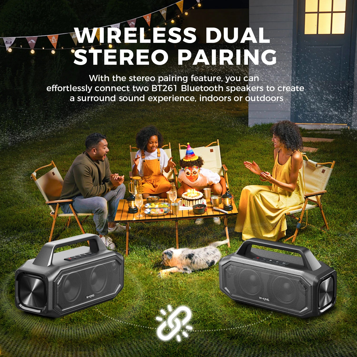 W-KING 80W Speakers Bluetooth - ElectronAge