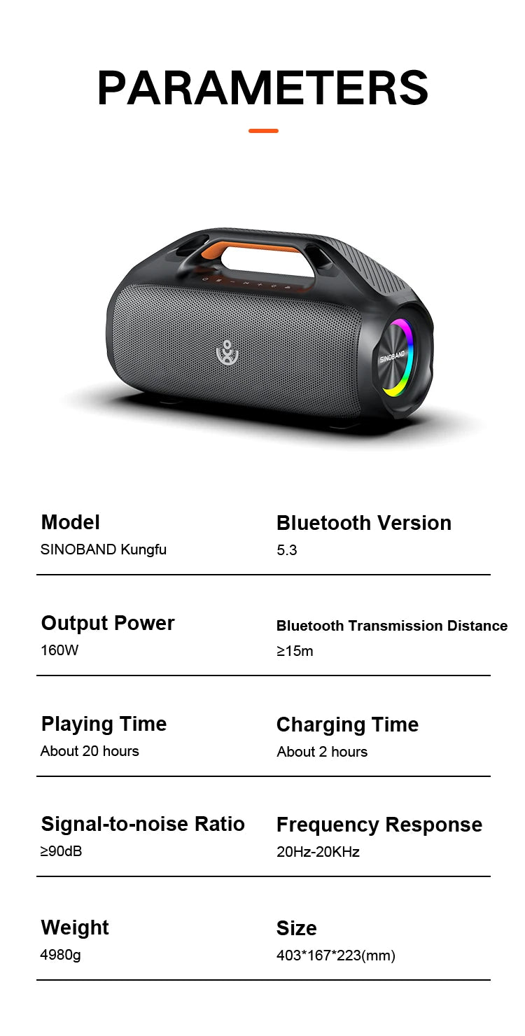 XDOBO Kungfu 160W Deep Bass Bluetooth Speaker - ElectronAge
