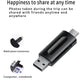 2026 Mini SD TF Card 4-in-1 Multifunction USB Type-C Card Reader External Storage Black Expandable Compatible with USB 2.0