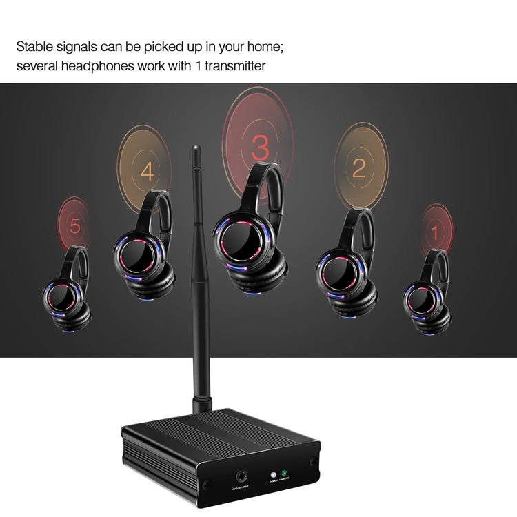UHF RF Silent Disco Headphones Wireless DJ Headset - ElectronAge