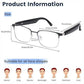 Smart glasses, app translation, color-changing lenses, high-definition voice calls, Hi-Fi music quality, open-ear audio glasses.