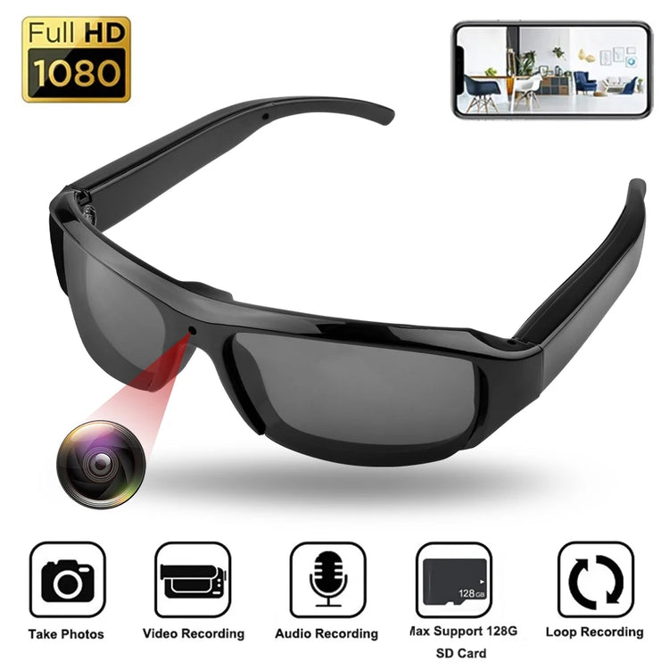 Portable 1080P HD Mini Glasses Camera Video Recorder - ElectronAge