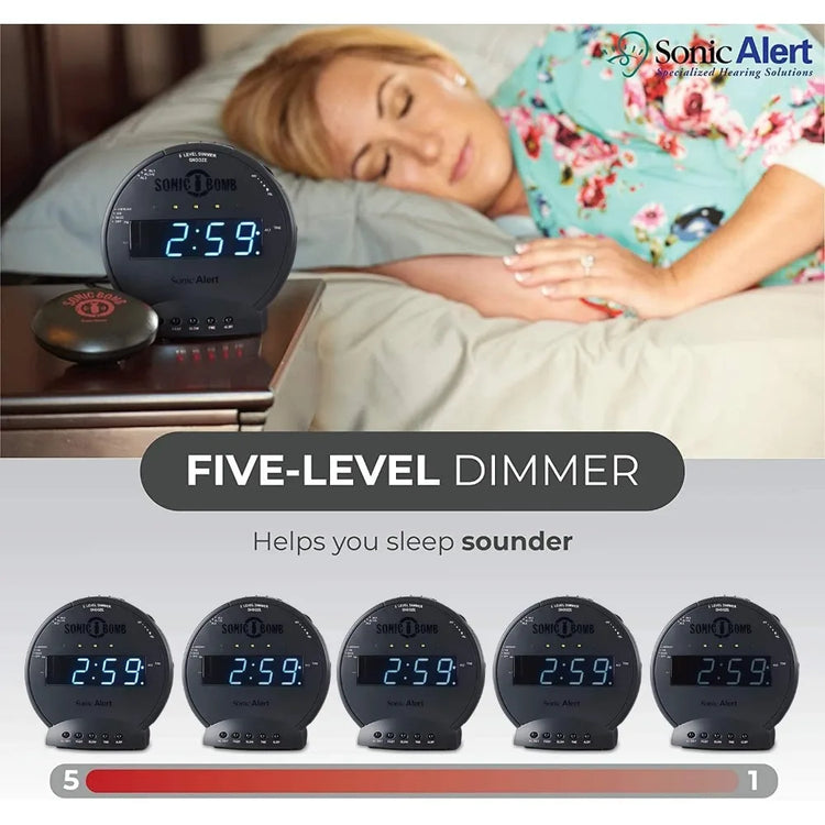 Dual Alarm Clock with Bed Shaker - ElectronAge