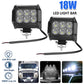 2-4 pcs Car Led Light Bar 18W Work Light Lamp spot flood beam 4" Motorcycle Tractor Boat Off Road 4WD 4x4 Truck SUV ATV 12V 24V