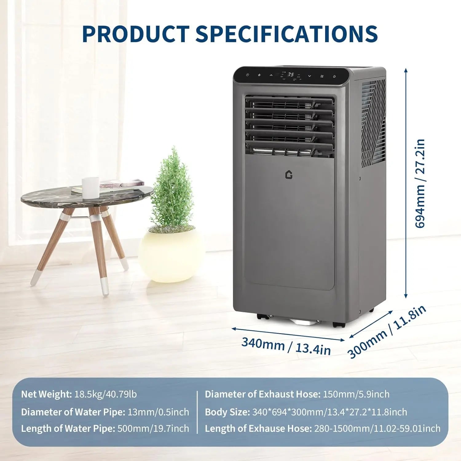 Adoolla Portable Air Conditioner 10000 BTU ASHRAE - ElectronAge