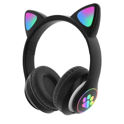 yggcoo Flash Lamp Cute Cat Ears Headphone - ElectronAge