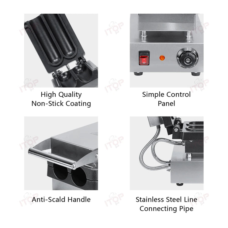 Shawarma Gyro Toaster Tortilla Wrap Sandwich Buritto Press Maker Machine Heater Warmer Roll Durum Doner Kebab Grill Griddle - ElectronAge