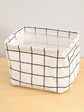 1PC Cotton and Hemp Storage Basket with Handheld Printed Tabletop, Miscellaneous Sorting Cabinet, Small Clothing, Fabric Storage