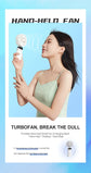 5000mAh Handheld Mini Fan Wireless USB Rechargeable Portable Digital Display Phone Holder Fan 5 Speed Foldable Neck Hanging Fans