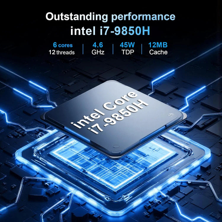 14.1 inch 12GB 2TB Intel Core i7 9850H Windows 11 Gaming Computer - ElectronAge