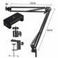 Roreta Flexible Arm Tripod For Phone Stand Table Folded Anchor Online Desktop Laptop Video Live Overhead Shot Photography