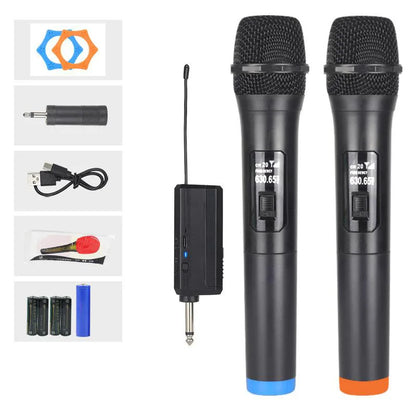 Professional Wireless Microphone Microphone Support For Pc, Rgb, Uhf Dual Wireless, Karaoke, Coibeu