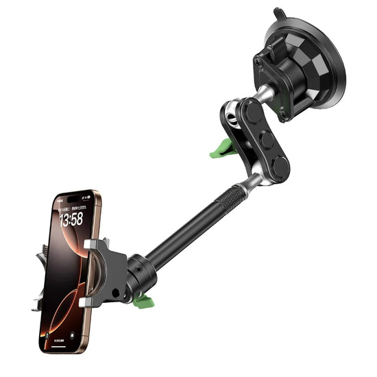 Universal Metal Car Phone Mount, 360° Rotation for Windshield/Dashboard