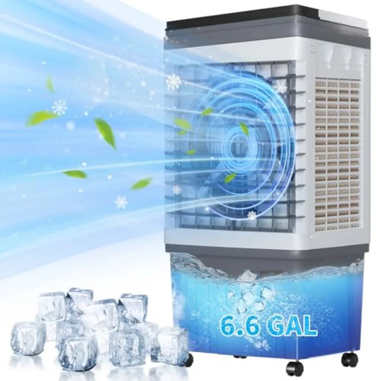 110V Evaporative Air Cooler with 6.6 Gal Water Tank - ElectronAge