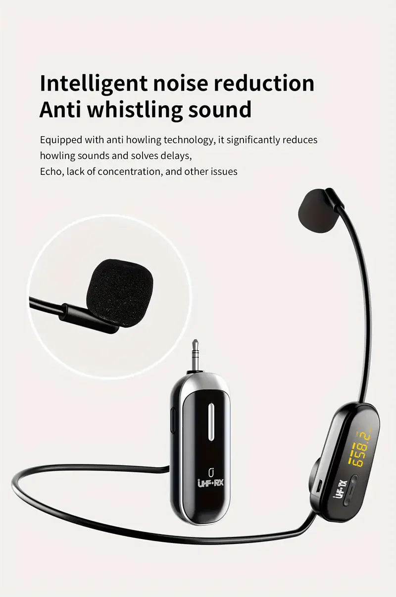 Jyx Wireless Microphone Headset Uhf Wireless Headset and Handheld 2-in-1 Microphone - ElectronAge