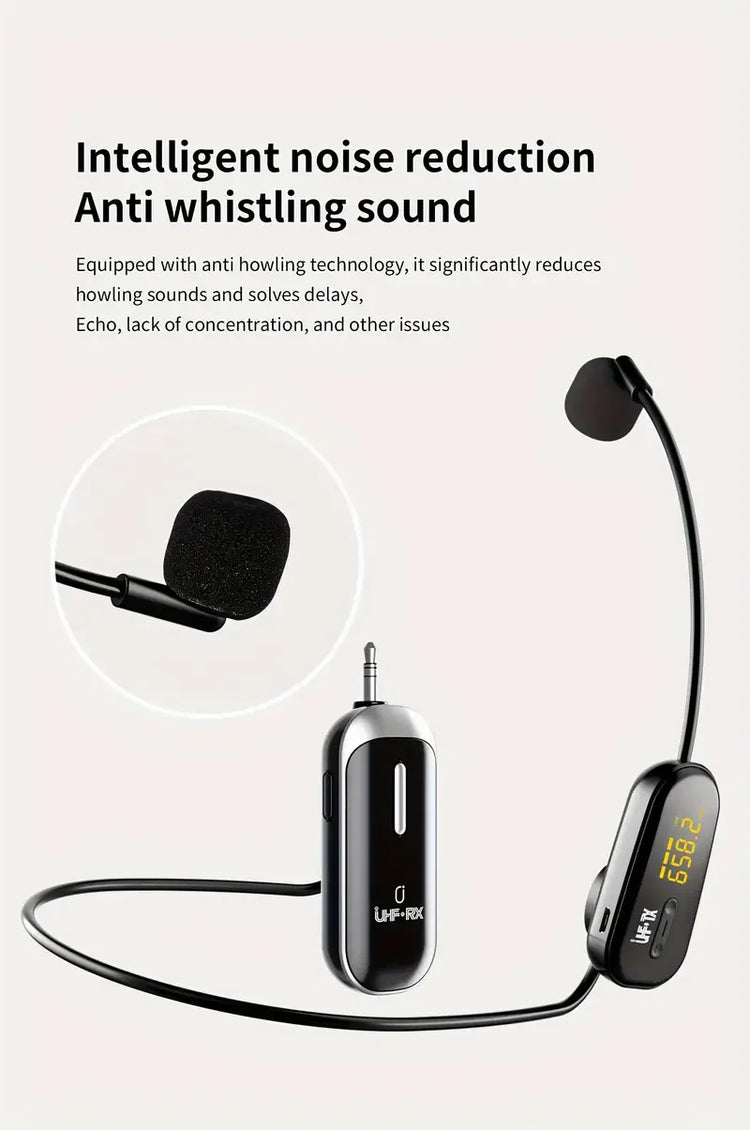 Jyx Wireless Microphone Headset Uhf Wireless Headset and Handheld 2-in-1 Microphone - ElectronAge