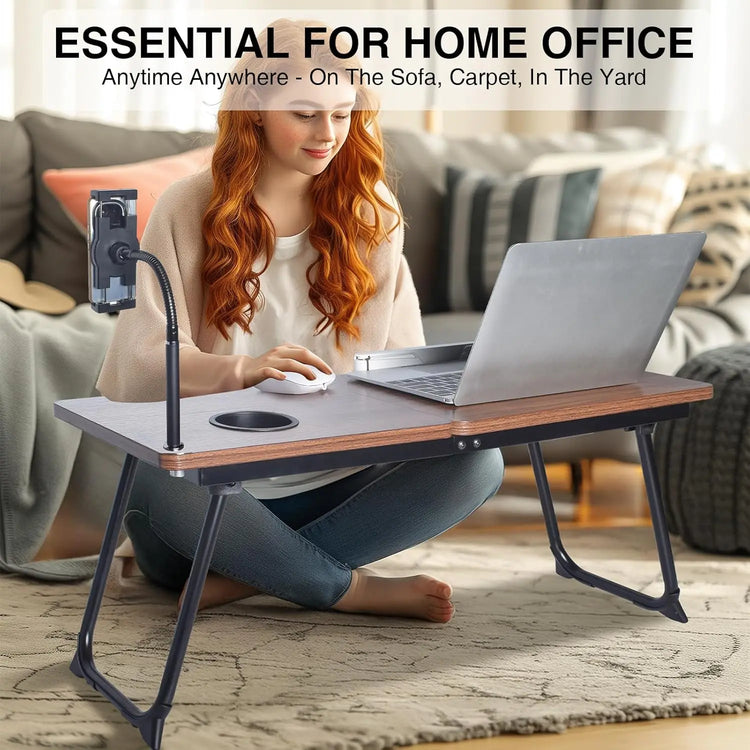 28.7" Adjustable Laptop Desk Stand with Phone Mount - ElectronAge