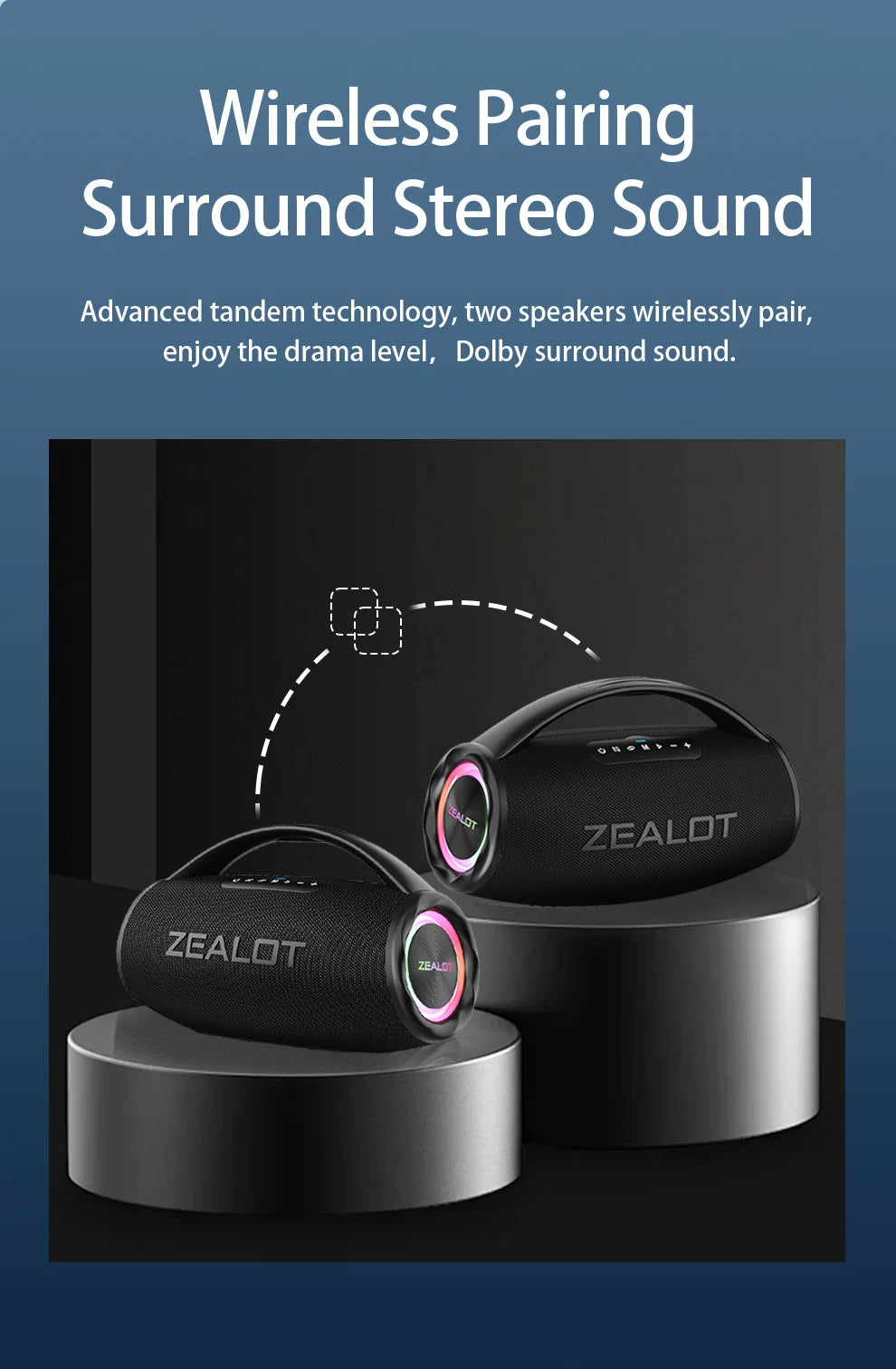 ZEALOT S97 80W Wireless speaker - ElectronAge