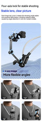 Universal Neck Mount Phone Camera Holder,Magnetic And Clip Compatible With IPhone Samsung 360 Rotation Hands-Free For Video Live
