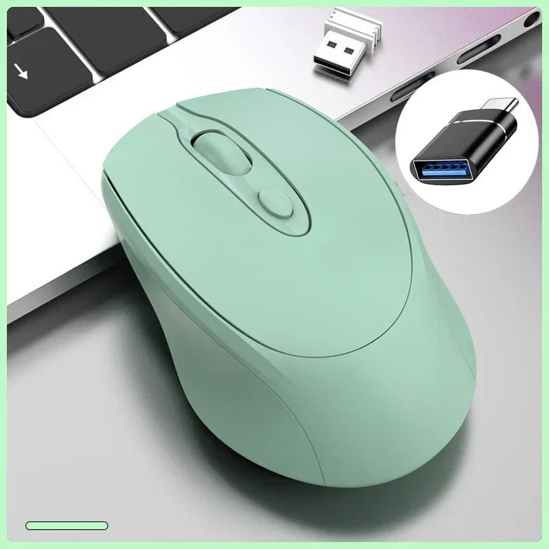 Wireless Computer Mouse Rechargeable 2.4G Bluetooth-Compatible - ElectronAge