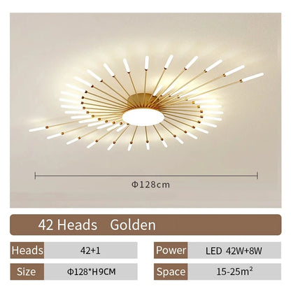 AuroraRealm Creative Fan Shaped LED Ceiling Lamp