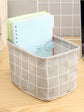 1PC Cotton and Hemp Storage Basket with Handheld Printed Tabletop, Miscellaneous Sorting Cabinet, Small Clothing, Fabric Storage