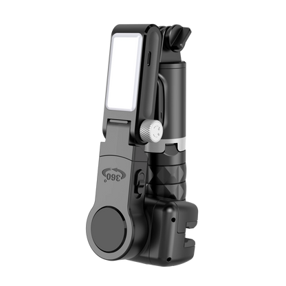 Selfie Stick Tripod Desktop Gimbal Stabilizer Face Tracking Fill Light 360 Rotation for Live Video Shooting Aluminum Alloy Q18