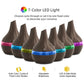 2-piece humidifier diffuser with remote ultra quiet aromatherapy, 7-color night light, and 4 bottles of essential oils