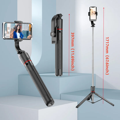 Roreta Selfie Stick Tripod Extendable With light Wireless Bluetooth Remote Portable Smartphone Stand Mount For iOS Android Phone