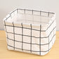 1PC Cotton and Hemp Storage Basket with Handheld Printed Tabletop, Miscellaneous Sorting Cabinet, Small Clothing, Fabric Storage