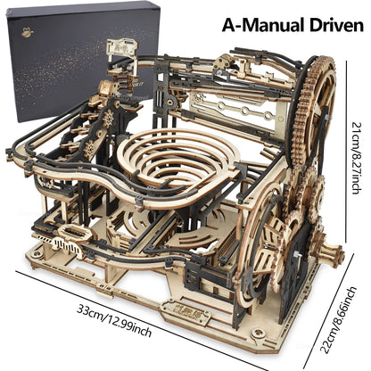 3D Wooden Puzzle DIY Marble Run Building Model Kit STEM Educational Construction Toys for Kids Adults Teens Boys Girls Gifts