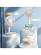 1PC Portable Folding Telescopic Floor Fan 1 Wind Speed Adjustment USB Mini Summer Silent Student Desktop Table Fan