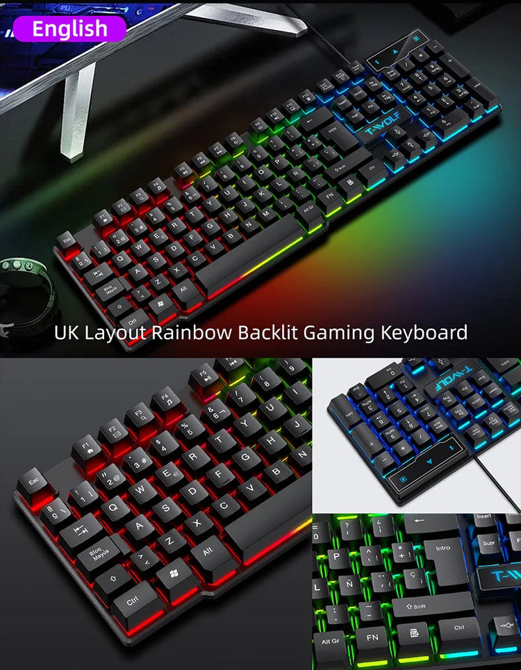 FUYUMY Mechanical feel Gaming Keyboard - ElectronAge