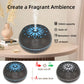 550ml Essential Oil Diffuser with Remote Control 6 Blending Modes 7 LED Colors Auto Shut-Off for Bedroom Living Room Humidifier