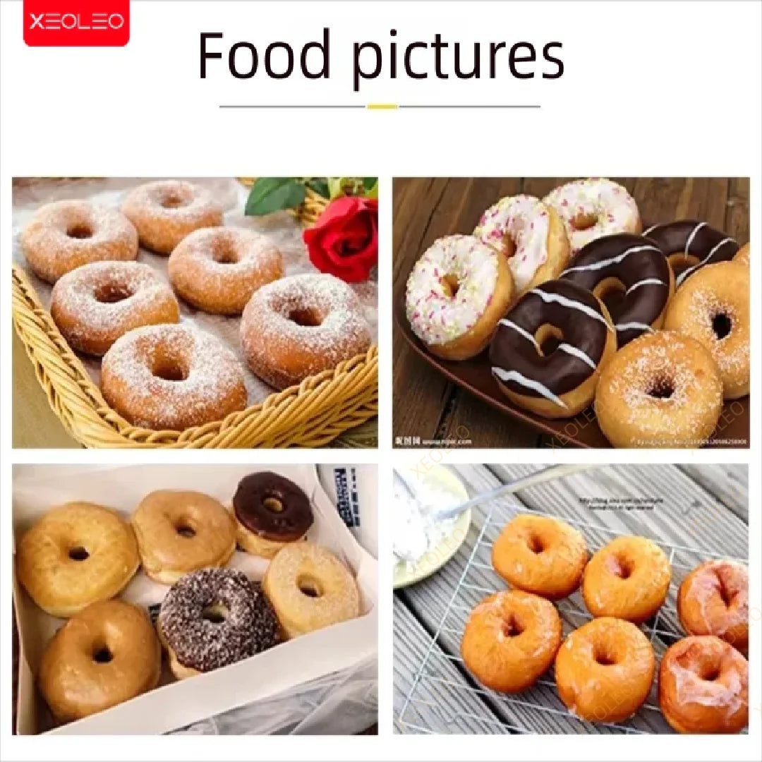 XEOLEO Electric Donut Maker 1500W/15PCS Kitchen Waffle Doughnut Machine With Non-stick Home Donut Baking And Dessert Makers - ElectronAge